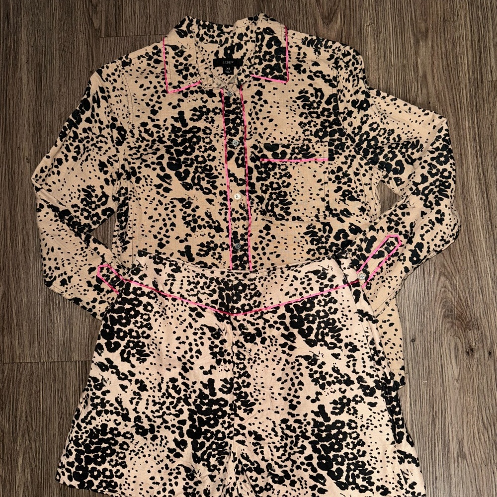 J.Crew Matching Leopard Print Pink Set - image 7